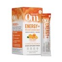 OM MUSHHOOHE SUPERFOOD Energy Plus Gomba Powder Drink Mix, Citrus Orange, Single Serve, 10 Count, Gomba Blend, Cordyceps, Yerba Mate, Tumeric, B-vitamin Complex, Pre- Edzés, Immunkiegészítés