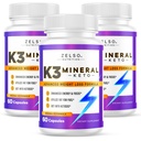 ZELSO (3 csomag) K3 Mineral Súly Loss Pills nőknek és férfiaknak, K3 Ásványi Pills - K3 Sós Ásványi, Vitamin + K3 Kapszula kiegészítés Keto Fogyás - 3 hónap ellátás
