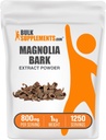 BulkSupplements.com Magnolia Bark kivonat por - Magnolia Officinalis, Magnolia Bark kiegészítés, Magnolia kivonat - Gluten Free, 800mg per szerving, 1 kg (2,2 kg) (1-es csomag)