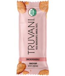Truvani Plant Based Snack Bars - 124; Snickerdoodle 1 Pack - 124; 5g Protein - 124; USDA Organic and Vegan - 124; The Only Bar - 124; Dairy -, Soy - és Gluten - Free - 124; Private Wrapped