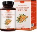 UTHMOK Premium Sea Buckthorn Sea Sea Seed Oil, 100% Seed Oil, 100 Softgels & 100 × 500 mg, Non-GMO, Gluten Free.