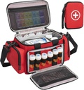 Medicine Storage Bag, Pill Palack Organizer hordozható kis Pouch, Medication Bottle Organizer Üres Váll Strap otthoni tárolás és utazás