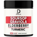 11in1 Graviola Soursop kapszula - keverve Elderberry, Turmeric, Ginger, Milk Thistle, Cranberry & More - Support Positive Mood, Immune System & Body Management