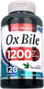 Lab - Bile Salts, Ox Bile, 1200 mg per Serving, 120 Cap- Digestive Enzimes Supplement, ox Bile Supplement.