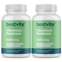 BESTVITE króm Picolinát 1000mcg (480 vegetáriánus kapszula) (240 x 2) - nincs stearate - nincs dikalcium-foszfát - vegán - glutén mentes - non- GMO