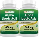 Best Naturals Alpha Lipoic Acid 600 mg 60 kapszula - ALA erős antioxidáns (60 db 2 darabos csomag)