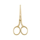 LIVINGO Professional Orr Hair Scolor, Többcélú Rozsdamentes acél Kerekített Tip Straight Blade, Arcial Hair Beard Szemöldök Fül Dirming Beauty Grooming Tool for Men & Women, 3.5 "Arany