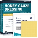 Mézgaze sebek dressing, 4 "x 4" Manuka Honey Wound Care, orvosi fokozatú mézes kötszerek sebápolás, méz tapasz gyorsabb gyógyítás a Burns, Abrasions, Cuts and Scalds (csomag 10)