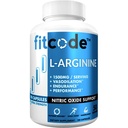 Fitcode Pure Extra Strength L- Arginine HCl 1500mg, Nitric Oxide Supplement for Vascularity, Pumps, Endurance, Performance, Muscle Growth, Energy, Powerful N.O. Muscle Pump Capsules (50 Servings)