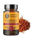 Mushroom Wellness Cordyceps Blend with Reishi Capsules: Organic Mushroom Capsules, Mushroom Powder Supplement, Supports Immune System & Healthy Urinary Function, 30 Day Supply, 90 Vegan Capsules*