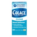 Colace Clear Stool Softener a gyengén hatékony székrekedés enyhítésére, # 1 Doctor Ajánlott Stool Softener Brand, Dye Free, 50 mg Docusate kapszula, 60 Count