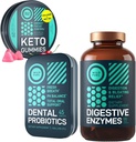 WILD FUEL Fogászati probiotikumok, Keto Gumies MCT olaj és emésztőrendszeri Enzimek Bundle