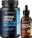 HAVASU NUTRITION Organic Maca Root Liquid Drops (60 szerva) & L Arginine L Citrulline Supplement (30 adag)
