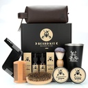 Beard Kit Ajándékok férfiaknak, Apák Napi Ajándékok Férfiaknak Apa Ő, Grooming & Dimming Tool Complete Set, Beard Care Kit 2 Beard Growth Oil / Balm / Brush / Comb / Shaing Soap / Cup & Storage Bag
