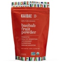 KAIBAE Premium Organic Baobab Powder I Prebiotic Gout Health, Intermittent Fasting, Immunity, Hydration 124; C-vitamin, Polifenolok, Ásványok 124; Fiber Supplement 124; 8 oz.