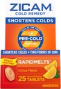 Zicam Cold Remedy Cink Rapidmelts, Citrus Flavor, 25 Count (2-es csomag)