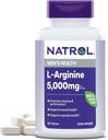 Natrol L- Arginine 5000 mg, Diétás kiegészítés a férfiak egészségére, L- Arginine kiegészítés, 90 tabletta, 18 napos ellátás