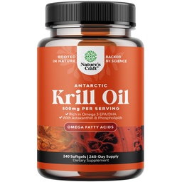 Antarktisz Krill olaj 500mg Softgels - Omega 3 Krill olaj kiegészítés EPA DHA & Astaxantin Brain Joint & Heart - 3. fél Lab tesztelt No Gluten GMO vagy Halas utóíz (legfeljebb 8 hónap ellátás)