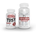 5% Táplálkozás 2-Stack- 124; Máj & Organic Defender NAC + Test Booster