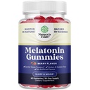 Melatonin 5mg Natural - Gelatin Free und Halal Melatonin Gummi 5mg Schlafergänzung für Erwachsene - Berry Schlafgummis für Erwachsene Fall Asleep Faster mit natürlichen Aromen und Farben 60ct