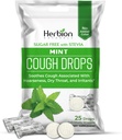 HERBION Naturals köhögés cseppek, Sugar- mentes Stevia, Diétás kiegészítés, Soothes köhögés, felnőttek és gyermekek részére 6 év, 125 csepp (csomag 5), menta