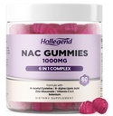 6 in 1 NAC Gummees, Chewable N Acetyl Cystein 1000mg kiegészítés gyerekeknek és felnőtteknek, ALA, Cink, C-vitamin & E, szelénium, támogatás antioxidáns és immunrendszer, Blueberry Flavor, Sugar Free, 60 Ct