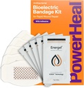 PowerHeal BioElectric Bandage Kit for Wound Care & Fast Healing - 3- Layers w / BioElectric Pad, Absorbent Pad, Adhesive + Wound Hydrogel - for Cuts, Abrasions, Blisters, Burns - 5- Pack, 2.3 "x 3.5"