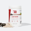 TB12 Növényalapú fehérje por Tom Brady, 24 g Vegán borsó fehérje, alacsony cukor, alacsony szénhidrát, non-GMO, étkezéscsere, Keto Friendly, Paleo, Sugar Free, Cookie and Cream Flavor (30 szerváció)