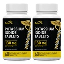 Természet fúziók Kálium Iodid tabletta (2 db) 130mg - 120 tabletta EXP 10 / 2032 - YODO Naciente - KI Pills - Yoduro de Potasio