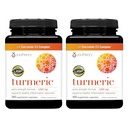 Youtheory Turmeric Extra Strength - 1000 mg - Supports Muscle & Joint Health * - Bioenhancers, Curcuminoids & Herbal Extracts - USP Verified - 180 vegetáriánus kapszula, 2 csomag (180- napos ellátás)
