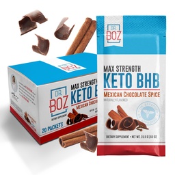Dr. Boz - Keto BHB Powder - Mexikói Csokoládé Spice, 20 szervadék - Ketones Drink - Energia és csökkentett étvágy - Max Strength Dietary Supplement - Quality Tested - Made in The USA - 10.9oz (310g)
