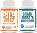 Tisztán optimális Premium Keto Pills + Apple Cider Emésztő kapszula anya + Prémium agy kiegészítés - Nootropic Brain booster a Fókusz, Tisztaság, Javított memória, Koncentráció és jobb hangulatú