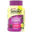 Senokot étrend kiegészítés Laxative Gumies, Természetes Senna kivonat, Gyenge, Éjszakai megkönnyebbülés alkalmi székrekedés, vegyes Berry Flavor, 90 gróf