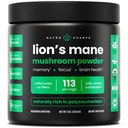 NutraChamps Organic Lions Mane Powder - 2000mg Powerful Nootropic for Memory, Focus, Immune Support - Vegan Lion 's Mane Gumoom Powder Supplement with Naturring Beta -Glucans - 8oz