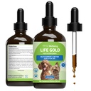 Pet Wellbeing Life Arany kutyáknak - Támogatja a méregtelenítést, immunrendszer egészség, antioxidánsok - Vet- Formulált gyógynövény kiegészítés - 4 oz (118 ml)