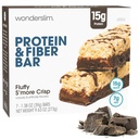 Wonderslim High Fiber Protein Bars, Fluffy S 'more Crisp, 124; 15g Protein, 8g Fiber, 124; Alacsony Cukor, Alacsony szénhidrát, 124; Egészséges Indulpromináció 124; Kielégítő, Támogató Energia & Onthel Convence, 7 Pack