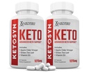 (2 csomag) Ketosyn Keto ACV Pills 1275MG Keto Support Blend Capsule Alternative to Keto ACV Gummees Formuled with Apple Cider Vinegar Extra Virgin Olive Oil Powder Green Tea Leaf 120 Capsules