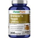 NusaPure Brewers Yeast 1000mg 200 Vegetáriánus Caps (Non-GMO, Vegan)
