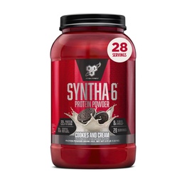 BSN SYNTHA- 6 savófehérje por, mikroláris kazein, tejfehérje izolátum por, cookie-k és krém, 28 adag (csomag május Vary)