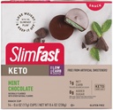SlimFast Keto Fat Bomb Snack Kupa, Menta csokoládé, Keto Snacks a fogyás, Alacsony szénhidrát 0 g hozzáadott cukor, 14 Count Box (csomagolás május Vary)