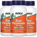 NOW Foods Now Foods Cink Picolinát, 50 mg, 120 Veg kapszula, 3 csomag