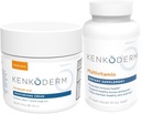 Kenkoderm Psoriasis Moisturizing Cream & Multivitamin Skin Care Bundle, Moisturizing Cream Salmonic Acid, 10 oz & Multivitamin Omega 3 & D vitamin, Immunszuppresszív kiegészítés, 120 kapszula