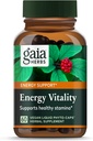 Gaia Herbs Energy Vitality - Energy Support Supplement to Maintain Healthy Energy and Stress Levels - Ginkgo, Ginseng, Green Tea, and Nettle * - 60 Vegan Liquid Phyto- Capsules (20- napos ellátás)