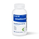 MAJOR SIMETICONE Gas Relief 80 mg - Flatulencia elleni, puffadás és gáznyomás elleni támogatás - 100 rágótabletta (1 csomag)