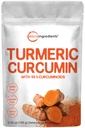 Kurkumaextrakt 95% Curcuminoide (Natural Turmeric Extract and Turmeric Supplements), 100 Gramm, Reich an Antioxidantien für Gelenk- und Immununterstützung, keine GVO, Vegan Friendly, Indien Herkunft