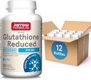 Jarrow Formulas Glutathione Csökkentett 500 mg - 120 Veggie Capsules- Intracelluláris antioxidáns - Quality Glutathione Supports Recycling of Vitamins C & E - Non- GMO- Glutén Free- Vegan, 12 csomag