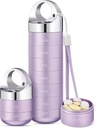 Zannaki Metal Travel Pill Organizer, Portable Waterable Weekly Pill Box, Large Aluminum Alloy Pill Case Container, BPA Free 7 Day Daily Medicine Organizer Holder Vitamin, Halolaj, Kiegészítés