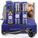 Beard Ajándék Kit - Olaj, Mosás, kondicionáló, Roller (Needle Length: 0.25mm) a szakáll, tároló táska, Mustache ajándékok készlet a barát férj apa férfiak