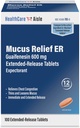 HealthCareAisle Guaifenesin 600 mg kiterjesztett kiadás - 100 tabletta - Mucus Relief Expectorant for Mellkasi constiption Relief