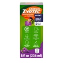 Gyermekek Zyrtec 24 óra allergia enyhítő szirup, 5 mg cetirizin hidroklorid antihisztamin, gyerekek allergia orvoslás beltéri és kültéri allergia kezelés, Dye- & Sugar- Free, Grape, 8 fl. oz